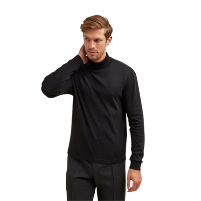 Winterlock Skivvy Roll / Turtle Neck S Black Mens Winter Top by Breakaway | The Bloke Shop