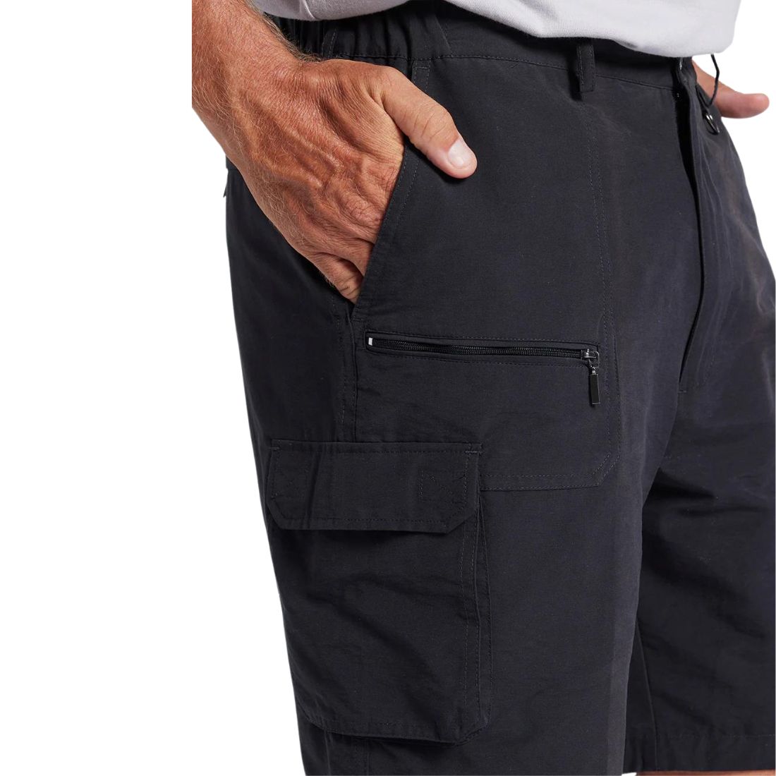 Woodbury Cargo Short Black Mens Shorts by Breakaway | The Bloke Shop