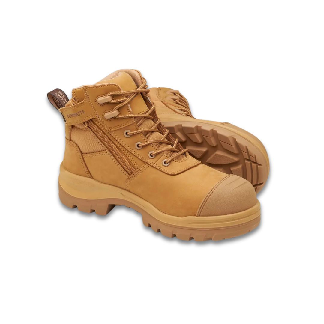 Workboot 8550 ZIP Side MID Rotoflex Unisex Wheat Workboots by Blundstone | The Bloke Shop