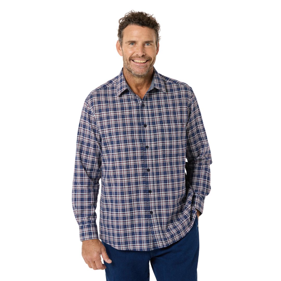 Wynston Oxford Shirt - Ink | Breakaway Clothing AW25 – The Bloke Shop