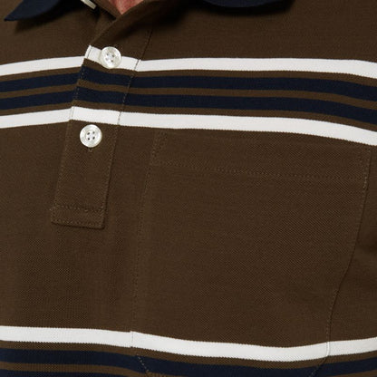 Yarn-Dyed Striped Pocket Polo