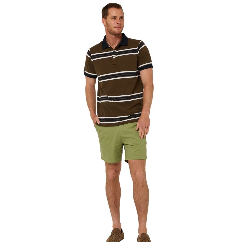 Yarn-Dyed Striped Pocket Polo