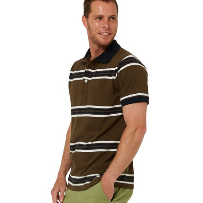 Yarn-Dyed Striped Pocket Polo