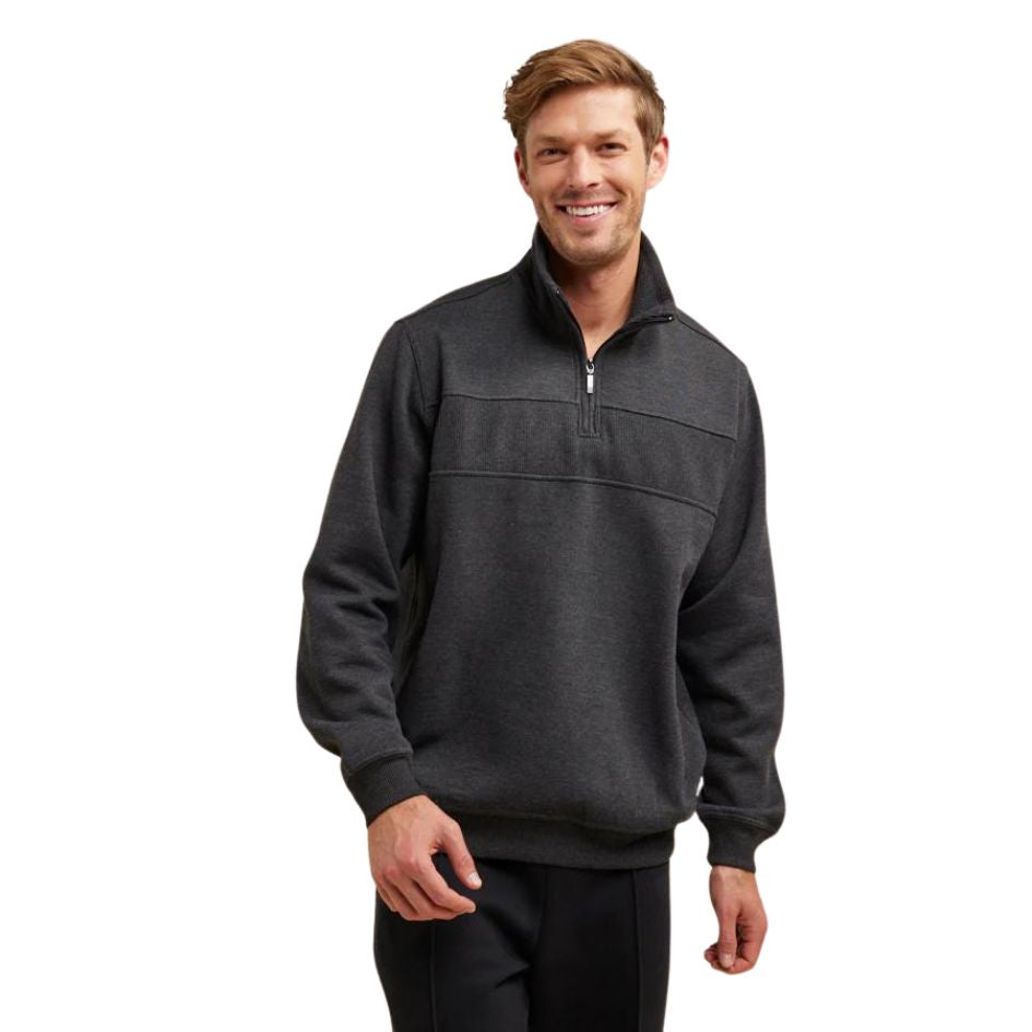 Zed Snowy Mt Fleece Half Zip Windcheater 3XL Jet Marle Mens Fleece Top by Breakaway | The Bloke Shop