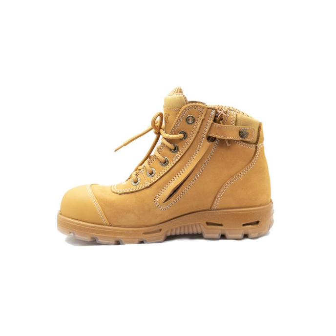 Zip Side Scuff Cap SAFETY Boot 10 Wheat Workboots by Redback Boots | The Bloke Shop