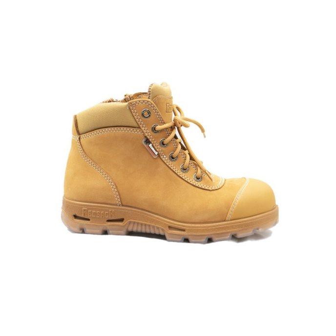 Zip Side Scuff Cap SAFETY Boot Wheat Workboots by Redback Boots | The Bloke Shop