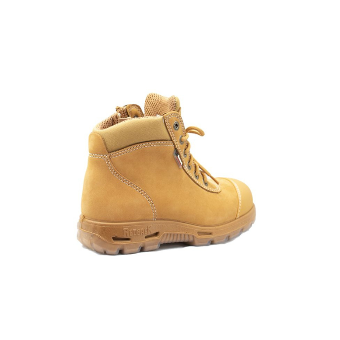 Zip Side Scuff Cap SAFETY Boot Wheat Workboots by Redback Boots | The Bloke Shop